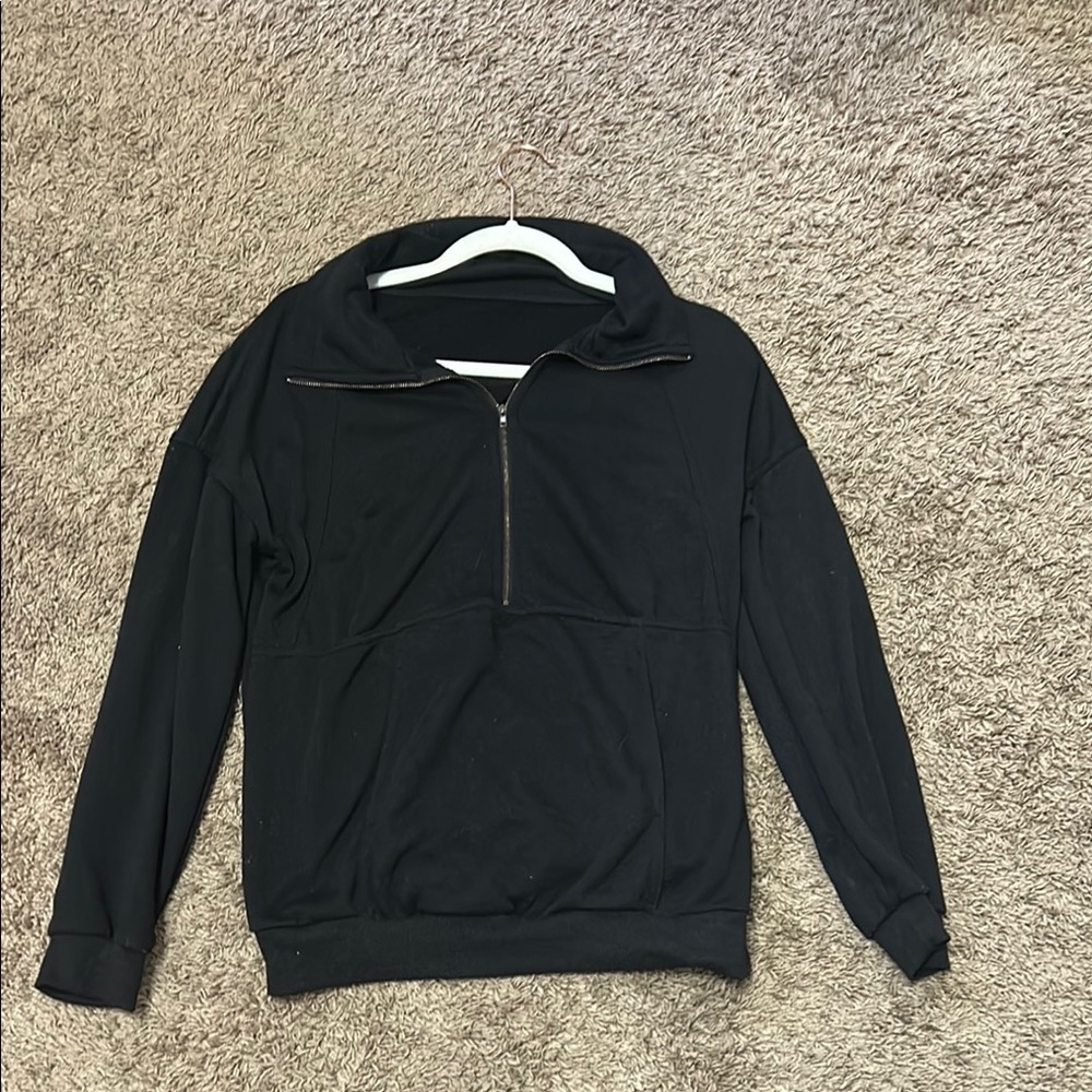 Women’s Black Quarter-Zip Sweater